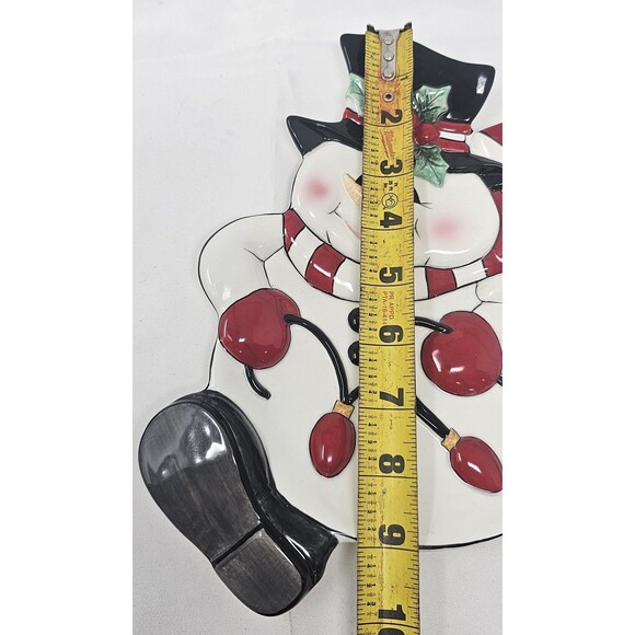 Fitz & Floyd Classics Hand Crafted Cheers Snowman Platter 10x8" - Picture 8 of 10